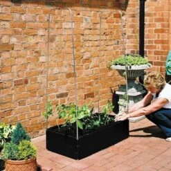 Groeibed 1 × 0,5 M Met Klimframe -Zaden Voor Tuin groeibed met frame 1 x 05 m 1484056561 3 600