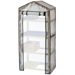 Vegtrug Kweekkas Met Houten Frame - 4 Rekken -Zaden Voor Tuin kweekkas vegtrug 4 rekken 1625039832 3 600