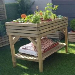 Moestuinbak 108 L Verhoogd - 100 × 60 × 80 Cm -Zaden Voor Tuin moestuinbak kub verhoogd 1561757134 1 600