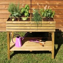 Moestuinbak 108 L Verhoogd - 100 × 60 × 80 Cm -Zaden Voor Tuin moestuinbak kub verhoogd 1561757194 1 600
