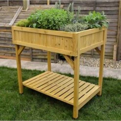 Vegtrug Kruidentafel 58 × 78 × 80 Cm - Naturel -Zaden Voor Tuin plantentafel kruidentafel 1540758985 1 600