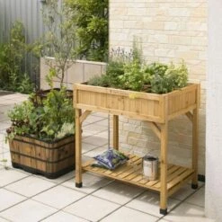 Vegtrug Kruidentafel 58 × 78 × 80 Cm - Naturel -Zaden Voor Tuin plantentafel kruidentafel 1540759393 1 600