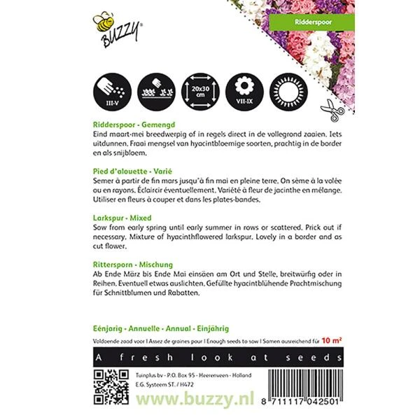 Valse Ridderspoor - Delphinium Ajacis 4 Valse Ridderspoor - Delphinium Ajacis - Afbeelding 2