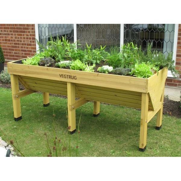 Vegtrug Verhoogde Kweektafel - 180 × 76 × 80 Cm 4 Vegtrug Verhoogde Kweektafel - 180 × 76 × 80 Cm - Afbeelding 2