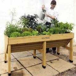 Vegtrug Verhoogde Kweektafel - 180 × 76 × 80 Cm 9 Vegtrug Verhoogde Kweektafel - 180 × 76 × 80 Cm -Zaden Voor Tuin vegtrug 180 cm 1484054920 3 600