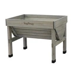 Vegtrug Verhoogde Kweektafel Grijs - 100 × 80 × 80 Cm -Zaden Voor Tuin vegtrug grijs 1 m 1517220145 1 600